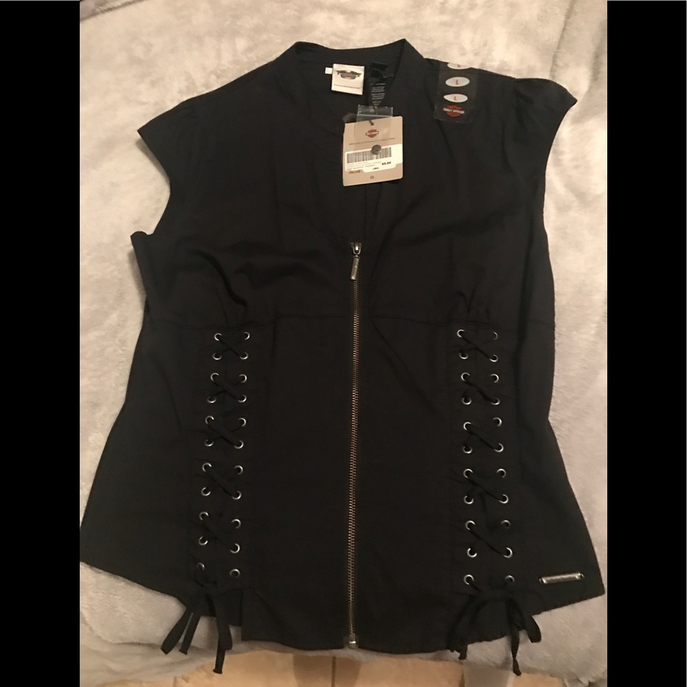 Harley Davidson zip up vest